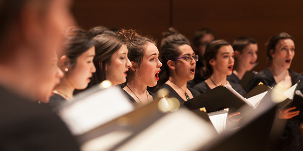 The NZ Youth Choir in preparation for international appearances and competitions across Europe. Photo / Brooke Baker