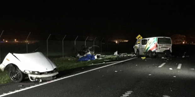 The scene of a fatal accident near Hamilton Airport on State Highway 3. Photo / Supplied