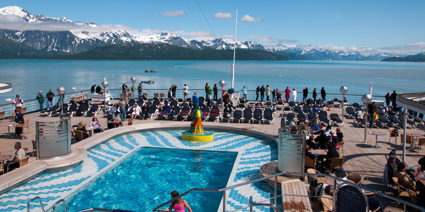 The MS Westerdam in Glacier Bay, Alaska. Photo / Travis Jacobs