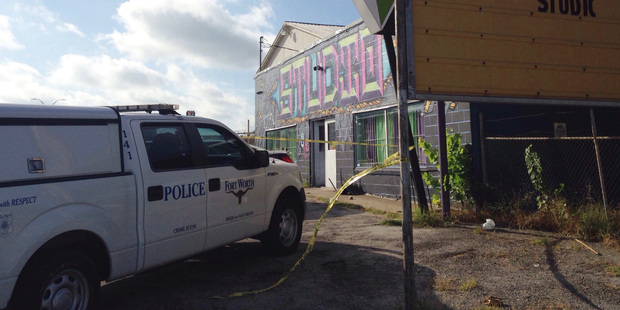 Police respond to the scene of a shooting at a Fort Worth, Texas dance studio. Photo / AP