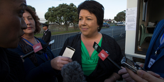 Cabinet minister Paula Bennett talks to media after her visit to Te Puea Marae, Mangere Bridge, to view the marae accommodation for the homeless. Photo/File