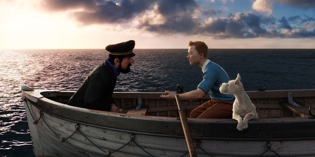 A scene from the movie The Adventures of Tintin directed by Steven Spielberg and produced by Peter Jackson.
