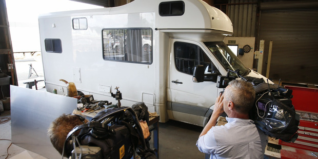 Camper involved in the meth bust at Ahipara. Photo / Michael Cunningham