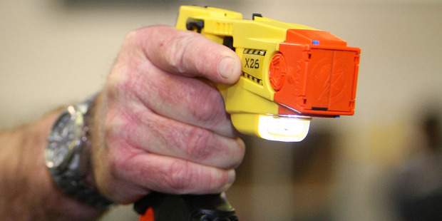 Police tasered James Martin Rapana after he threw punches at police. Photo / Wayne Drought