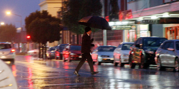 Rain arrived with full force in the Bay yesterday. Photo / Paul Taylor