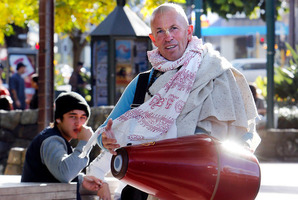 Hare Krishna monk Yasoda Dulal stops off in Whangarei.