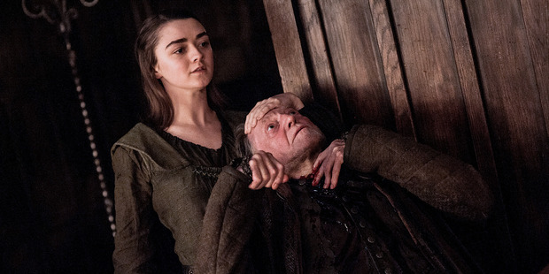 Arya Stark killed Walder Frey in the season six finale.