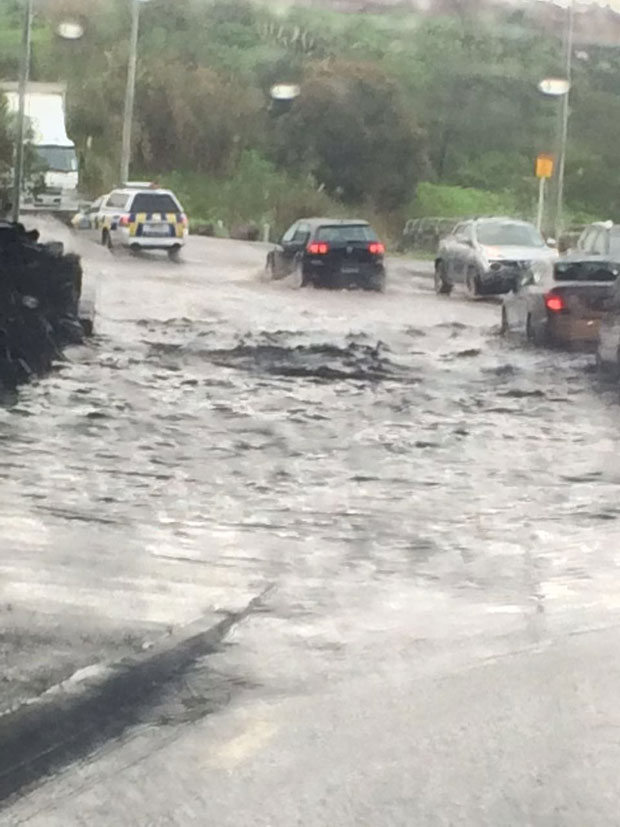 Flooding in Onehunga yesterday after torrential rain. Photo / Supplied