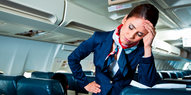Being a flight attendant can be a tough job. Photo / iStock