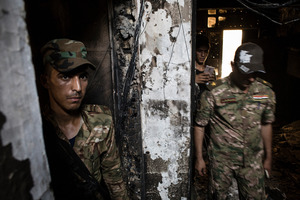 Swat soldiers found an Isis prison in this building in the Muallimin neighbourhood of Fallujah, Iraq. Photo / The Washington Post