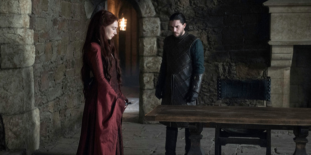 That awkward moment when someone saves your life and you have to exile them. Photo / HBO