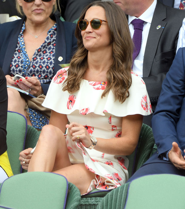 Pippa's spirits weren't dampened by her fashion faux pas. Photo / Getty