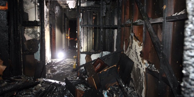 The house in Albert St was severely damaged by fire. Photo / Duncan Brown