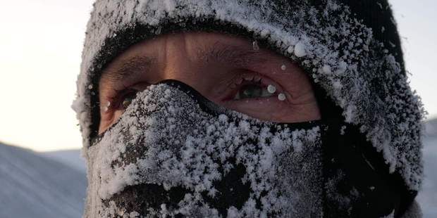 A frozen Anthony. Photo / Anthony Powell © Antarctica New Zealand Pictorial Collection, 2015-2016