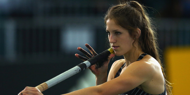 Eliza McCartney competes during f the IAAF World Indoor Championships. Photo / Getty Images
