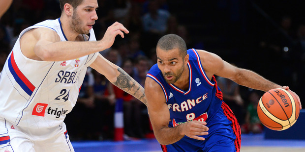 Tony Parker of France during the an international against Serbia. Photo / Getty Images