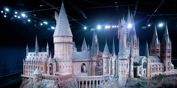 Breakfast canapés will be munched at the Hogwarts castle model, which took a team of 40 people seven months to build from scratch. Photo / Supplied