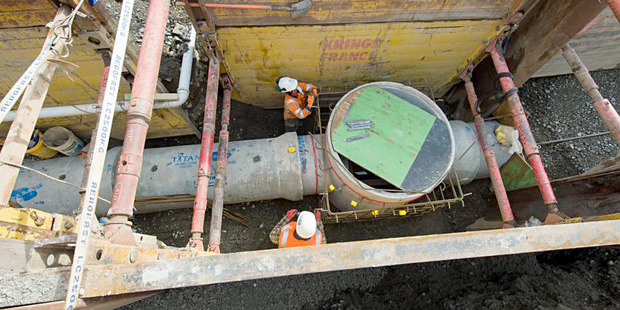 Christchurch City Council has been crunching the numbers over the past few months on how much insurance to get and how to get it for the costs of the underground pipes. Photo / Christchurch Star