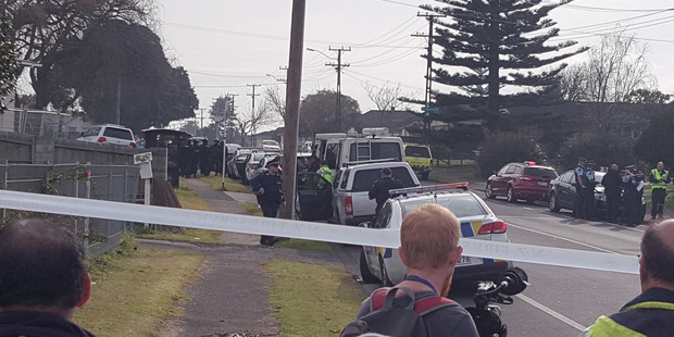 The street is cordoned off and residents within 200m are being evacuated. Photo / Supplied