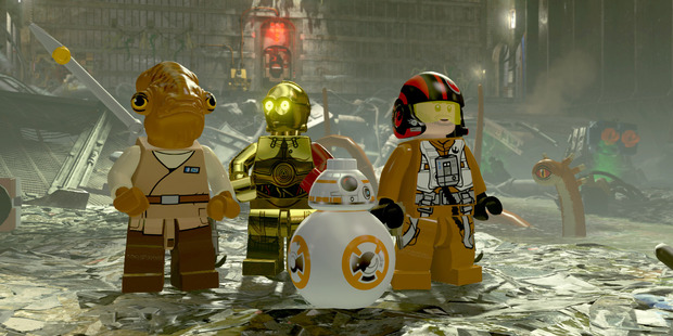 A scene from Lego Star Wars: The Force Awakens. Photo / Supplied
