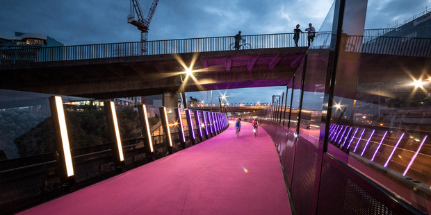 New Zealand architectural design is internationally recognised, light Path AKL Te Ara i Whiti by Monk MacKenzie Architects + Landlab. Photo / Russ Flatt