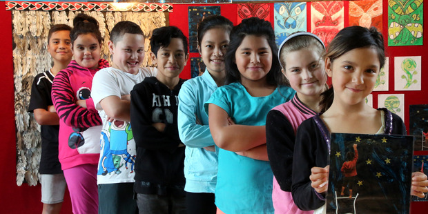 KEITH ST STARS: Joshua Andrews (left), Annalee Tafilipepe, Prei Henry-Miller, Leon Hogg-Haddon, Lilly Vu, Raiha McLean Duffy, Shannel Thomson and Georgia Loibl.