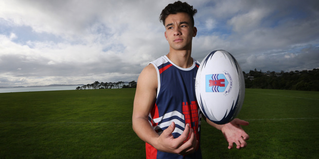 Touch rugby player Sean Wilkie at Macleans College. Photo / Doug Sherring