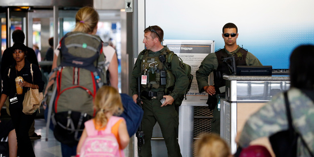 Security at travel hubs have been increased on this Independence Day holiday weekend after terrorist attacks at Istanbul's Ataturk International Airport. Photo / AP