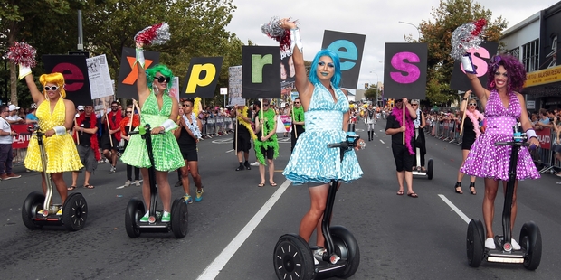 Auckland's Pride Festival is now an event enjoyed by the whole community. Photo / Doug Sherring