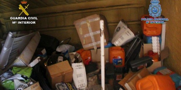 Spanish Civil Guard and National Police shows one of the rooms of a home where a 19-year-old boy was held by his father for more than two years.