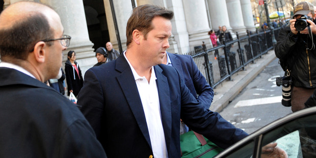 The case of Andrew Caspersen, seen exiting the federal court in New York, has thrown a spotlight onto the financial industry's darkest questions: What is the difference between gambling and investing? Photo / Louis Lanzano