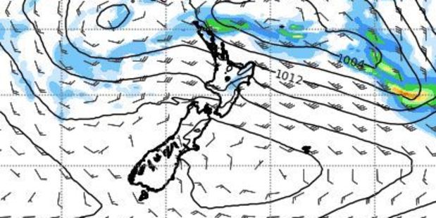 Expect high winds to ease today. Photo / via MetService
