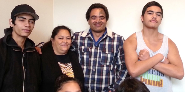 Hape Sullivan (far left) and Thor Sullivan (far right) are pictured with their family. The two boys died in a car crash in Taupo on Friday 8th July along with his brother Hape. Photo / Supplied