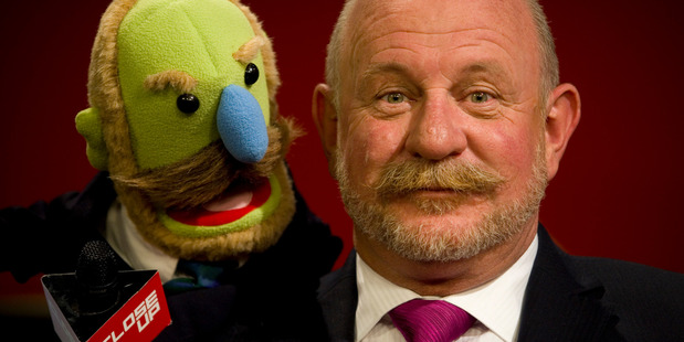 Mark Sainsbury with his lookalike Mark Muppet. Photo/ Richard Robinson.