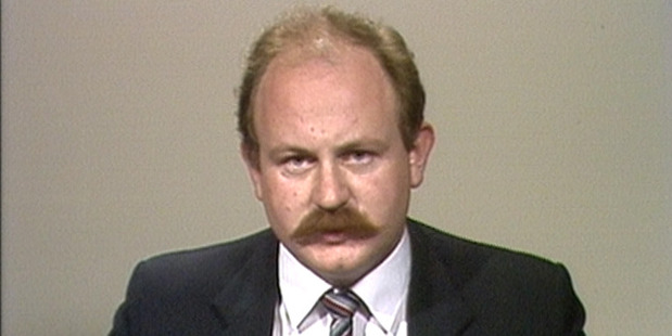 The beginnings of an icon: How Mark Sainsbury's moustache looked back in 1984. Photo/TVNZ