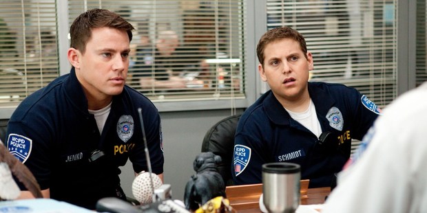Channing Tatum and Jonah Hill in the movie 21 Jump Street.