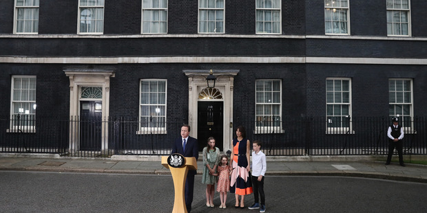 David Cameron and his family leave Downing St. Photo / Getty Images