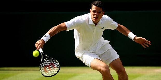 Canadian tennis player Milos Raonic, pictured here in action in Sunday's Wimbledon final against Andy Murray, has made himself unavailable for the Rio Olympics next month. Photo / Getty
