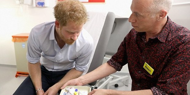 Prince Harry gets an HIV test. Photo / Getty Images