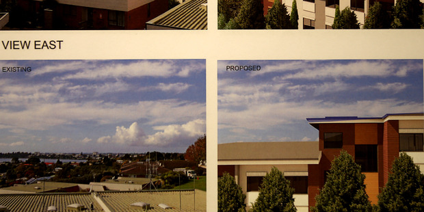 Melrose Retirement Village. The neighbours' views before and after construction.