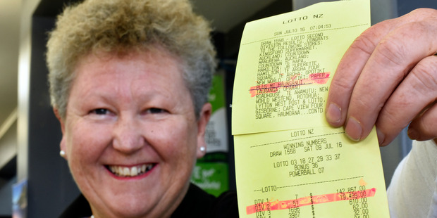 THRILLED: Mount Maunganui Paper Plus manager Jane Debenham says the local winner of Lotto's second division was "stunned" when they realised they had won $19,499 yesterday. PHOTO/GEORGE NOVAK