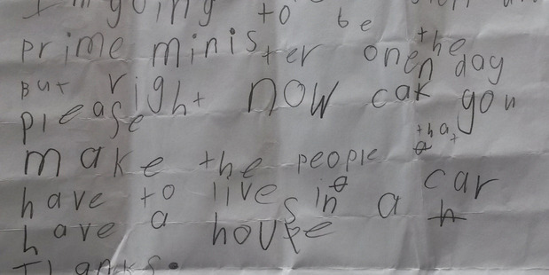Peyton Kauri reveals she is after John Key's job, but in the meantime, she'd like him to provide some houses for homeless people. Photo / Supplied