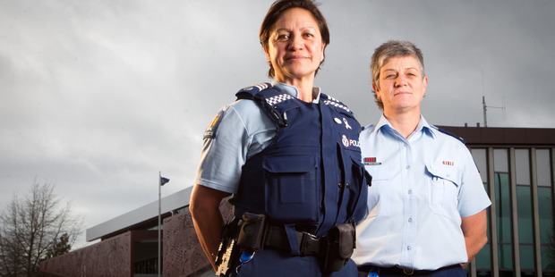Sergeant Pauline Jones (left) and Senior Sergeant Nicky Riordan. Photo/Stephen Parker