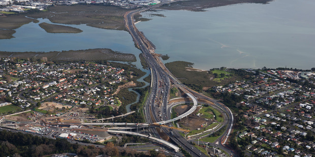 The westbound lanes on the causeway of the Northwestern Motorway will be closed for 12 hours. Photo / Brett Phibbs