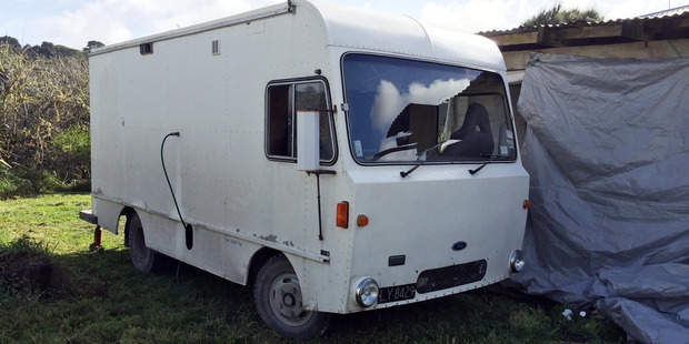 Police discovered this converted campervan parked on a Moerewa property and collected evidence which will be tested to confirm methamphetamine was being produced.