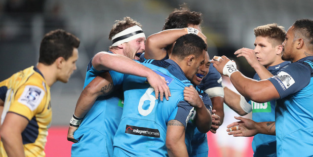 The Blues have had the toughest draw in Super Rugby when comparing the average wins of opponents. Photo / Getty
