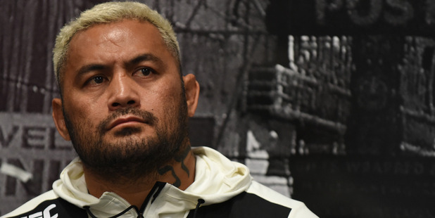 Mark Hunt following his defeat to Brock Lesnar. Photo / Getty