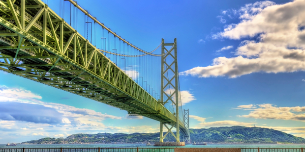Akashi Kaikyo bridge is also becoming a popular tourist destination. Photo / IStock