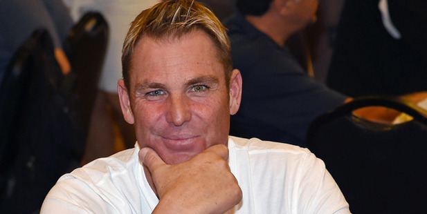 Shane Warne busted out of the World Series of Poker and wasn't happy about it. Photo / Getty