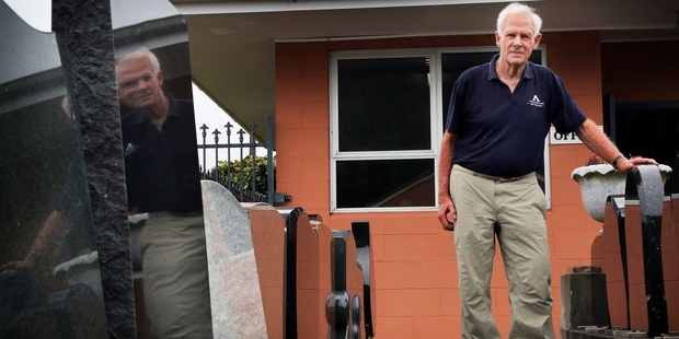Like his father before him, Richard Anderson has racked up more than 60 years as a monumental mason. Now it's time for a well-earned retirement. Photo / Stuart Munro